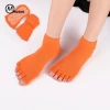 Morewin high quality wholesale cotton anti-slip yoga pilates toe socks
