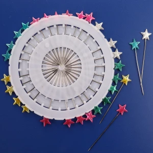 Multicolor pearl head sewing pin stars shape positioning needle set accessories