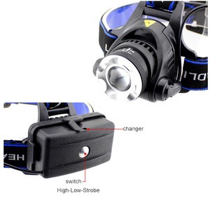 Multifunction super bright waterproof zoom mini usb rechargeable outdoor camping hunting head aluminum induction head lamp led