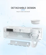 Multifunctional 2 In 1 Wall-Mounted Digital Lcd Display Uv Toothbrush Holder And Tooth Brush Disinfect Toothpaste Dispenser