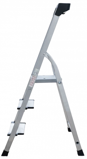 Multifunctional Domestic Use 3 Step Ladder With Organizer Aluminum 130 mm Steps Stepladder Max Load 180 kg Folding Ladder