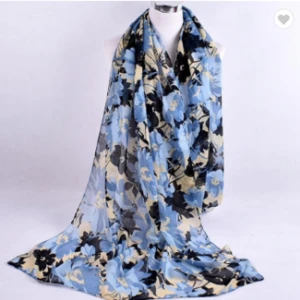 Muslim Hijab Scarf Digital Print Custom Shawl For Malaysia Women Cotton Hijab Voile
