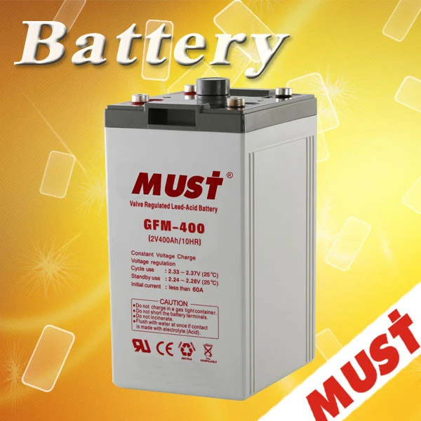 MUST GFM2-400 sealed lead acid 2v 400ah solar battery