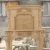 Import Natural Stone Hand Carved Wall Decoration Luxury Beige Marble Double fireplace mantel from China