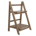Natural wood 3 layer vertical plant stand flower pot display stand stand wooden flower vase