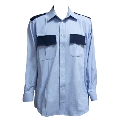 Navy Blue Security Long Sleeve Shirt Unique Custom Style