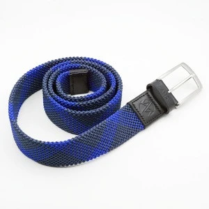Navy style mixed colors knitted belts for men