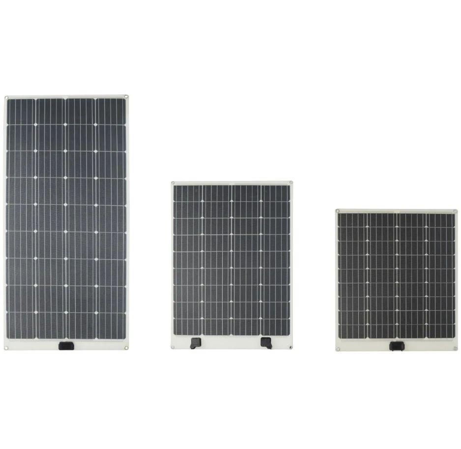 New Arrival flexible solar panel all black 370W 30V ETFE monocrystalline cell semi flexible pv solar panel on Promotion