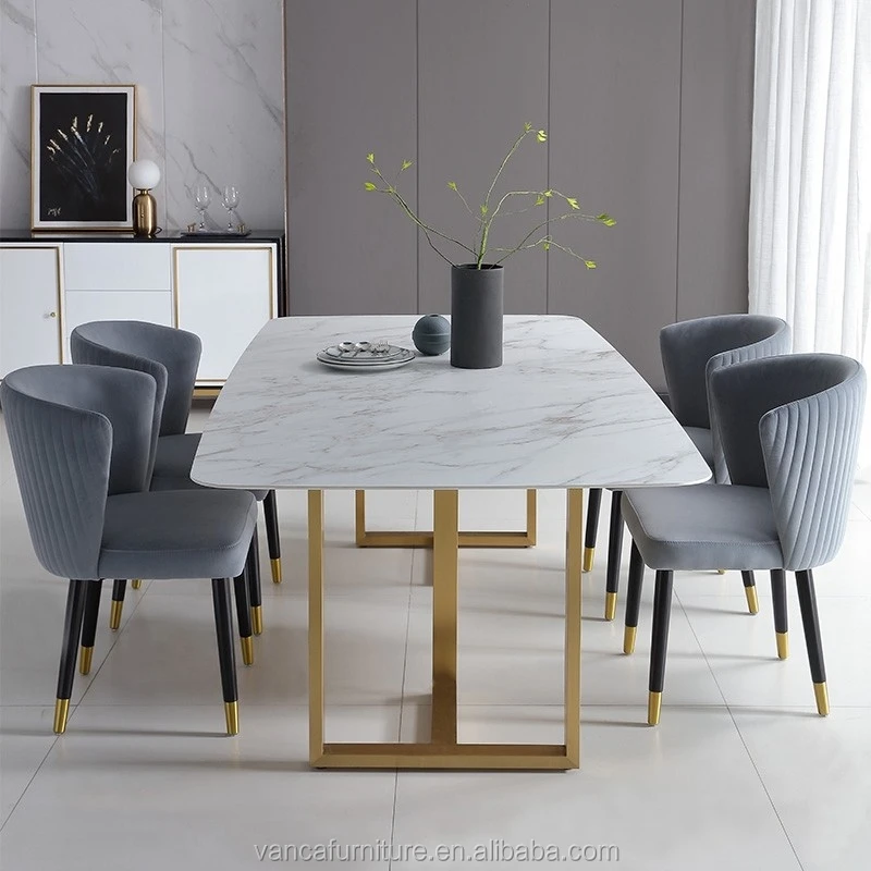 new arrival marble dining table high quality modern table and chairs
