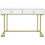 New Arrival Simple Modern Style Wooden White Computer Desk