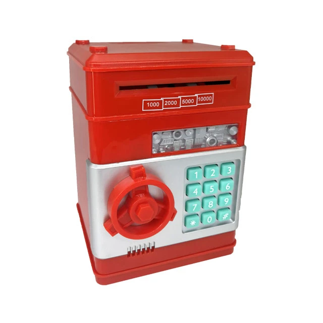 New Automatic saving money plastic piggy bank Password Safe box ATM piggy bank mini safe box