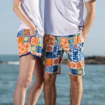New Beach Shorts loose Elastic lovers Suit Vacation Men Women Leisure Running Sports Summer family Tropical Surf wear