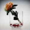 New China Factory Direct Supply Stem Ribbed Glass Vases Cylinder For Home Decor