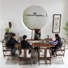 New Chinese solid wood tea table log modern tea table and chair combination