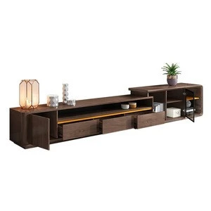 New Chinese Style Design Modern Furniture Long Wooden TV Stand For Large Apartment