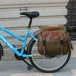 New Design Canvas Multifunctional Green Adjustable Mountain Bicycle Rear Back Seat Bag with Metal Airhole