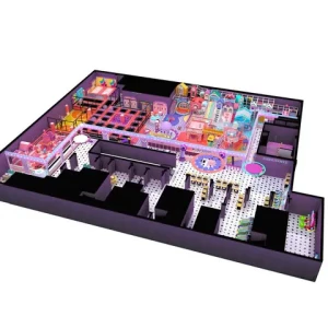 New Design Park Plastic Slides Trampoline Park Equipment Kids Indoor Playground With Large Ball Pool