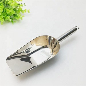 New design square shape mini bar serving metal stainless steel ice scoop