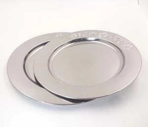 New Design Stainless steel Mirror Dish plate Food Plate
