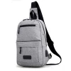 new design usb charging port chest bag for men