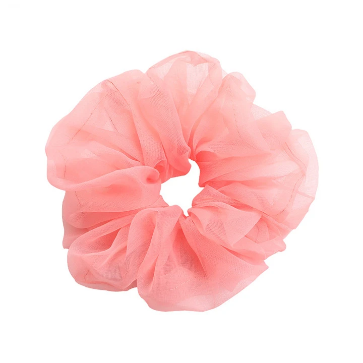 New Fashion luster Satin elastic satin hair color cabbage girl&#x27;s hair tie rope accessories