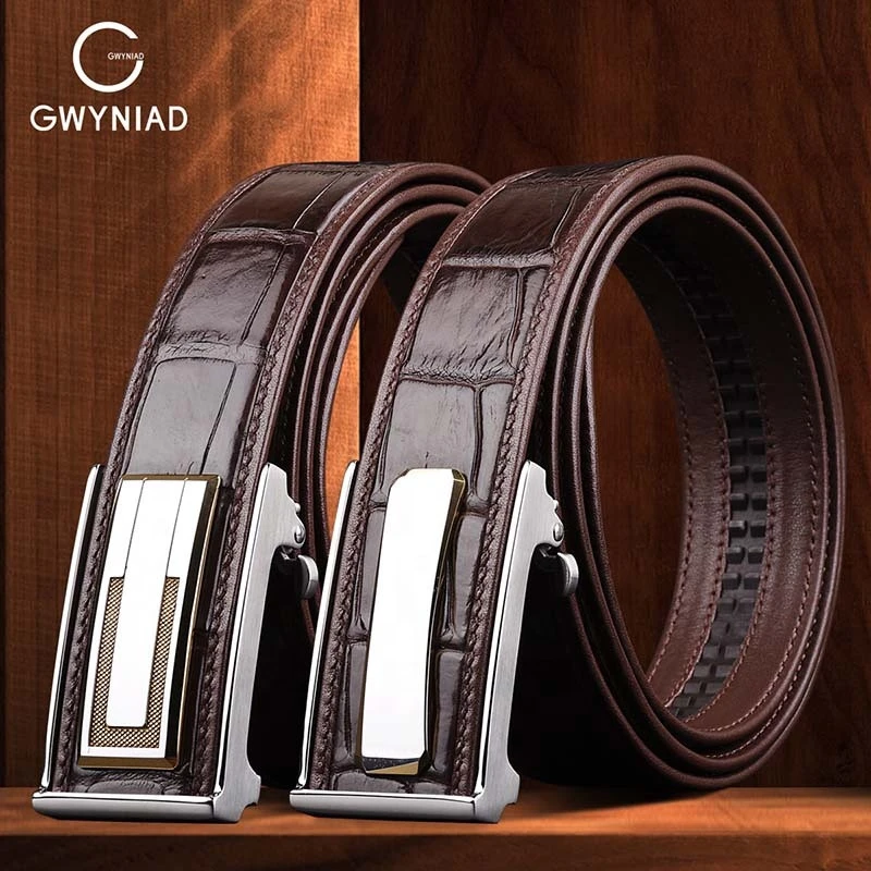 new genuine leather belt for men with crocodile belt designers belts genuine leather