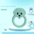 new natural rubber animal puppy ring shape baby teether food grade silicone modern baby water teether