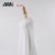 Import New popular fashion white women blouse slub plain dyed linen viscose blend fabric for dress from China
