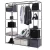 Import new product Metal clothes bedroom non-woven fabric black wardrobes for bedroom from China