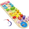 New Shape Number Recognition Educational Toy For Kids 3+ Wooden Activity Matching Board