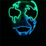 New Taro Ghost Festival Led El Wire Cold Light Makeup Mask Glow Skeleton Neon Mask