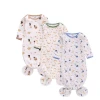 Newborn Knotted Nightgown Long Sleeve Matching Hat Organic Cotton Baby Sleeper Gowns with Mitten Cuffs Baby sleep Gowns