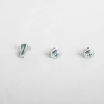 Nickel-plated cross round head with pad machine screws PWM pan head with meson flat tail machine thread bolts M3.5M4M5