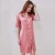 Import Nightgown Women Boyfriend Pajamas short Sleeve lace cuff v-neck side slit Sleep Dress nightShirts from China