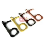 no contact door opener tool safety contactless brass keychain no touch door opener handsfree touchless hands free door opener