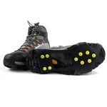 non slip outdoor durable 10 studs elastic ice cleat spikes grippers crampons  for winter sport