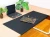 Import Non-Slip Soft PU Leather Desk Mouse Mat Pad Table Blotter Protector Leather Mat Edge Locked Black from China
