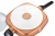 Import Non stick aluminum copper grill pan easy clean induction bottom divided frying pan with bakelite handle from China