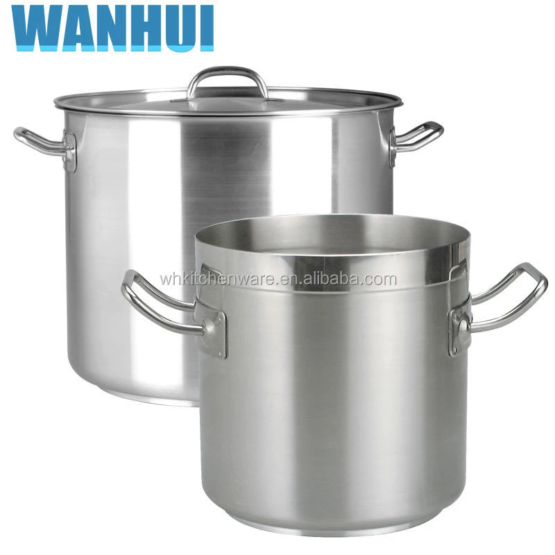 NSF Listing Large Capacity Heavy Duty Stainless Steel 100 liter cooking pots for restaurant