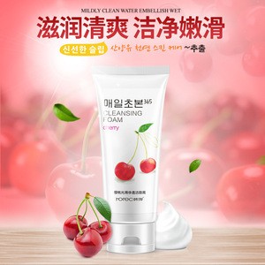 OEM Lemon Cherry Aloe Moisturizer Foam Cleanser Remover Makeup Oil Control Face Cream Clean Pores Blackhead Acnes Skin Care
