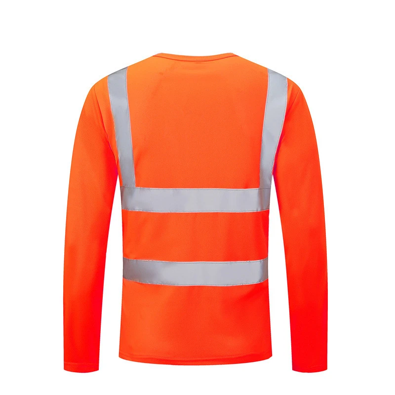 OEM Logo Safety Reflective Shirts Bird Eye Dry Fit Short Long Sleeves Construction Railroad Safety Workwear Hi vis shirts