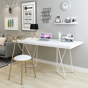 Office Modern Design Bedroom Metal Frame MDF Wooden Top Desk  Home Computer Desk