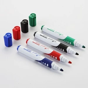 Office style fast drying low odour non-toxic alcohol based ink whiteboard marker pen with soft rubber grip