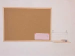 Official Wood Framed Cork Bulletin Board, Wall Mountable Push Pin Notice