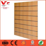 Orange color MDF melamine laminate E2 grade slat board for shop decoration