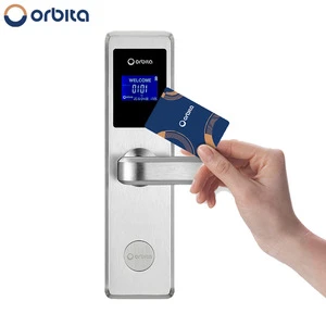 Orbita new hot hotel lock rfid, electronic keyless digital hotel smart key card door lock system, hotel key card lock