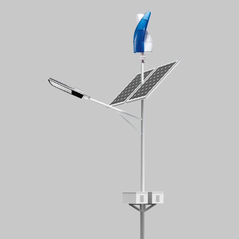 outdoor 6m 30w street lamp solar wind hybrid power system