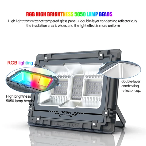 Outdoor lighting Lamps Aluminum waterproof RGB floodlight DIY Colors solar flood light