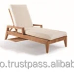 Outdoor Wooden Sun Lounger WCD566, acacia wood