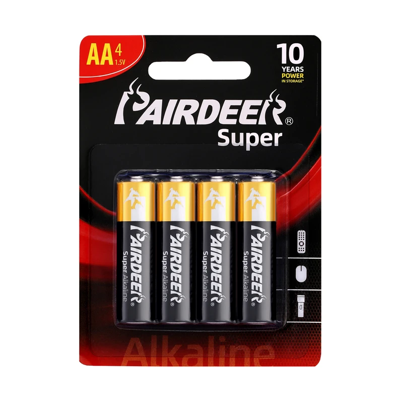 Pairdeer line iec e91 2900mAh 3x1.5v 1.5 volt lr6 no.5 aa size am3 1.5v super pilas alcalinas alkaline batteries dry battery